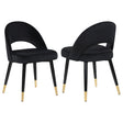Furniture City Houma - Coaster - Lindsey Upholstered Dining Side Chair Black (Set of 2) - 193562