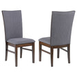 Furniture City Houma - Coaster - Sherwood Upholstered Dining Side Chair Grey (Set of 2) - 193592
