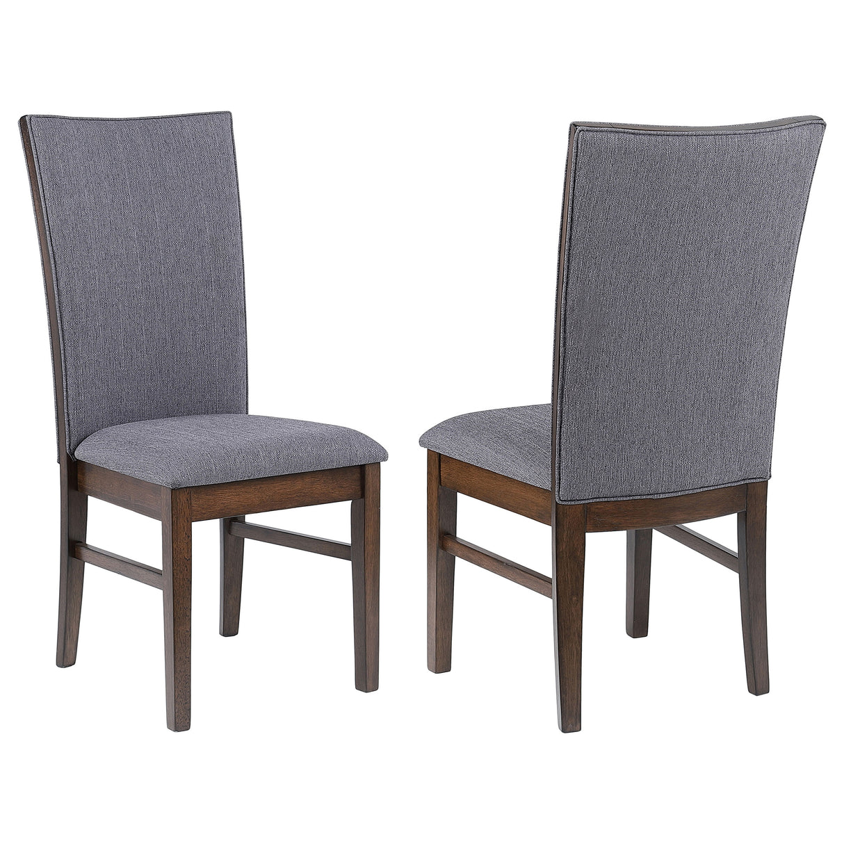 Furniture City Houma - Coaster - Sherwood Upholstered Dining Side Chair Grey (Set of 2) - 193592