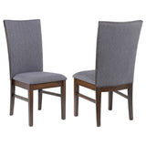 Furniture City Houma - Coaster - Sherwood Upholstered Dining Side Chair Grey (Set of 2) - 193592