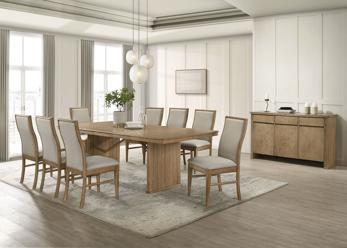 Furniture City Houma - Coaster - Adina 10-piece Extension Dining Set Distressed Light Brown - 193611-S10