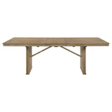 Adina 7-piece Extension Dining Set Distressed Light Brown