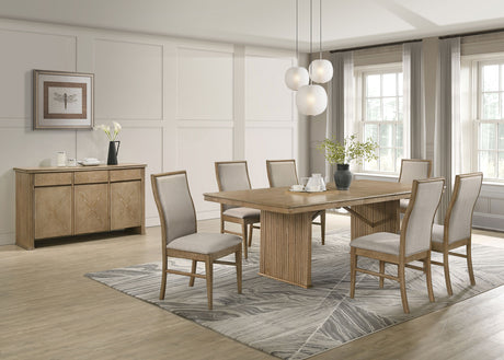 Furniture City Houma - Coaster - Adina 8-piece Extension Dining Set Distressed Light Brown - 193611-S8
