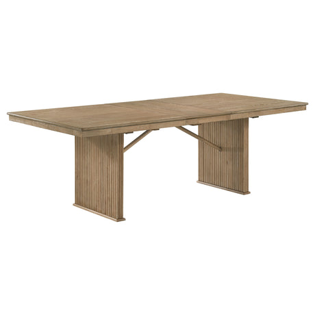 Furniture City Houma - Coaster - Adina 89-inch Extension Dining Table Distressed Light Brown - 193611