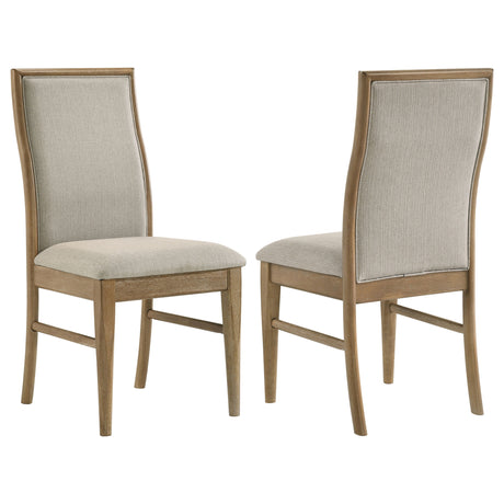 Furniture City Houma - Coaster - Adina Upholstered Dining Side Chair Barley (Set of 2) - 193612