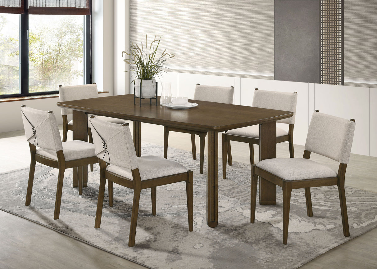 Furniture City Houma - Coaster - Ottowa 7-piece Rectangular Wood Dining Room Table Set Brown - 193661-S7