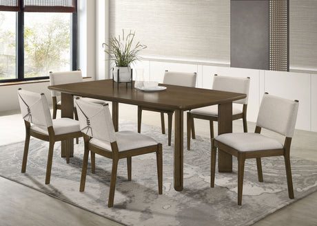 Furniture City Houma - Coaster - Ottowa 7-piece Rectangular Wood Dining Room Table Set Brown - 193661-S7