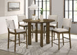 Furniture City Houma - Coaster - Ottowa 5-piece Round Counter Height Dining Room Set Brown - 193668-S5