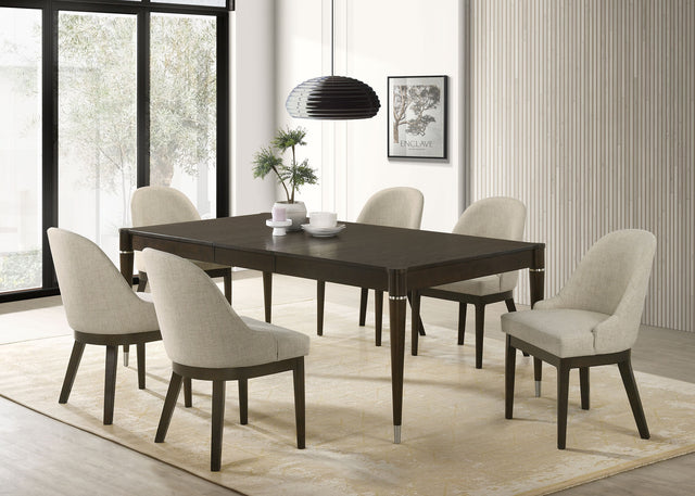 Furniture City Houma - Coaster - Reseda 7-piece Rectangular Dining Set Ash Brown - 193671-S7