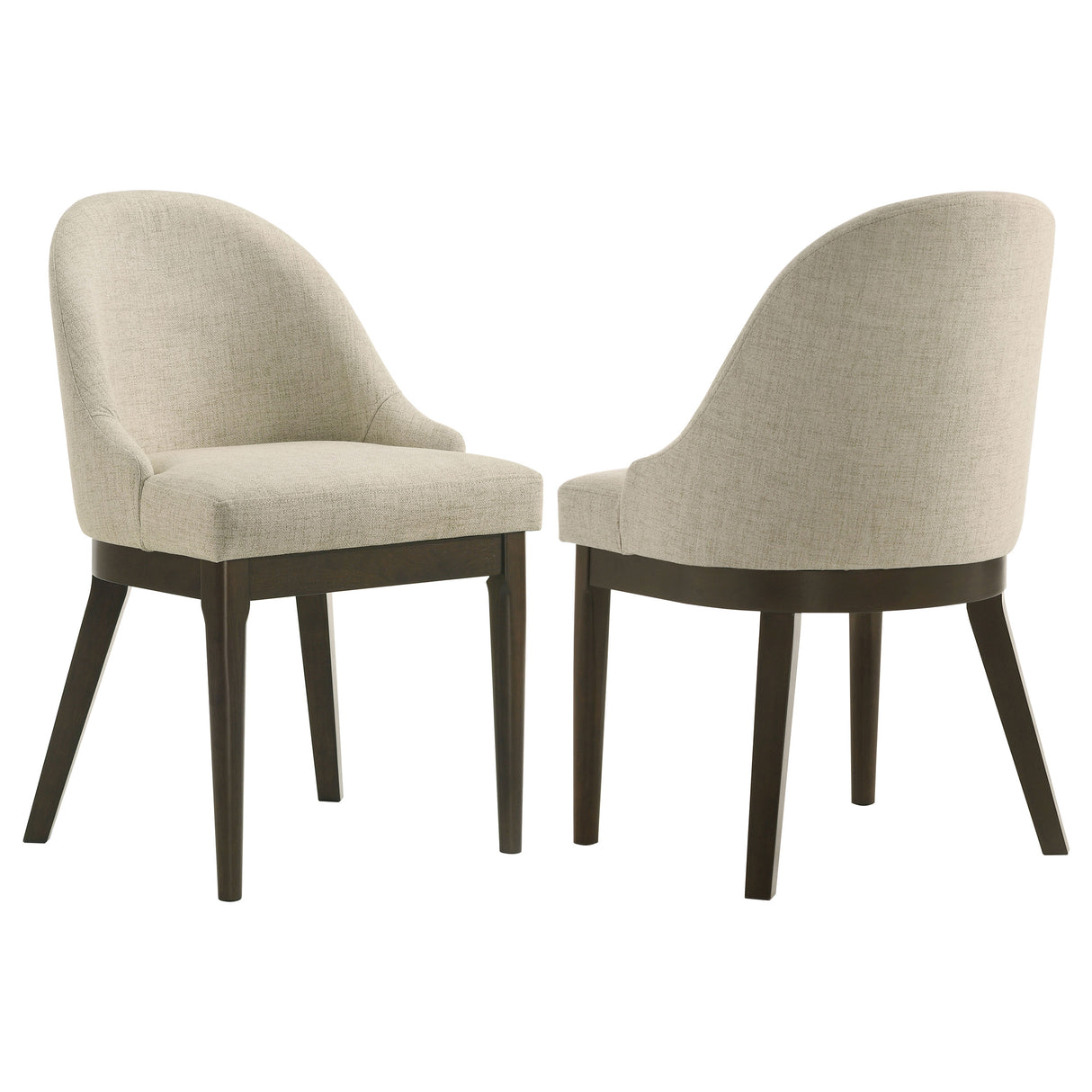 Furniture City Houma - Coaster - Reseda Upholstered Dining Side Chair Beige (Set of 2) - 193672