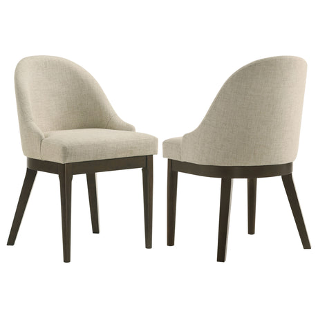 Furniture City Houma - Coaster - Reseda Upholstered Dining Side Chair Beige (Set of 2) - 193672