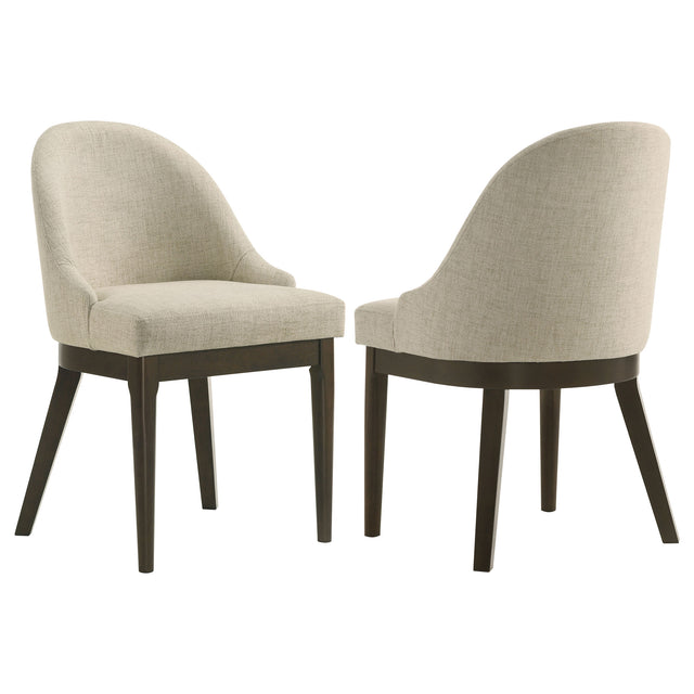 Furniture City Houma - Coaster - Reseda Upholstered Dining Side Chair Beige (Set of 2) - 193672