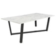 Furniture City Houma - Coaster - Mayer Rectangular 87-inch Faux Marble Dining Table White - 193781