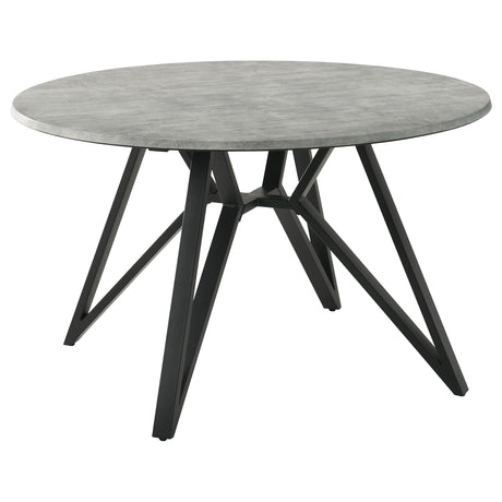 Furniture City Houma - Coaster - Neil Round 50-inch SmartTop Dining Table Gunmetal - 193801