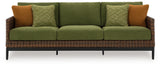 Horizon Hall - Sofa With Cushion - Brown / Green