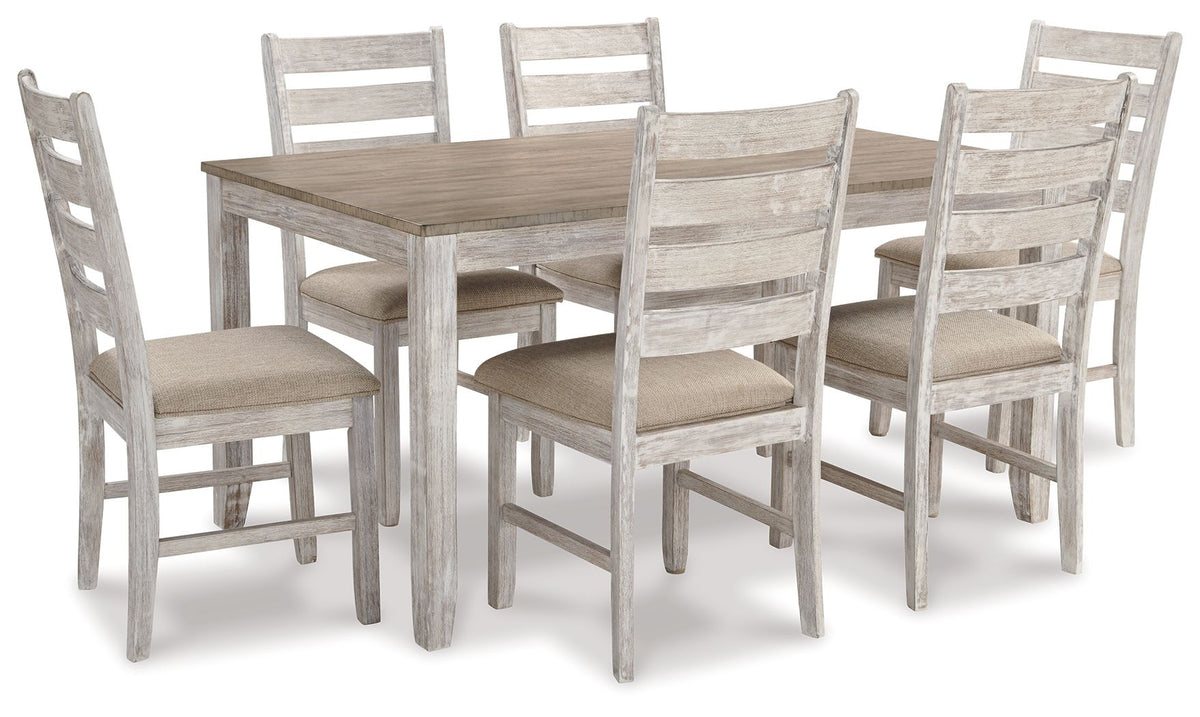 Skempton - Dining Room Table Set (Set of 7) - White