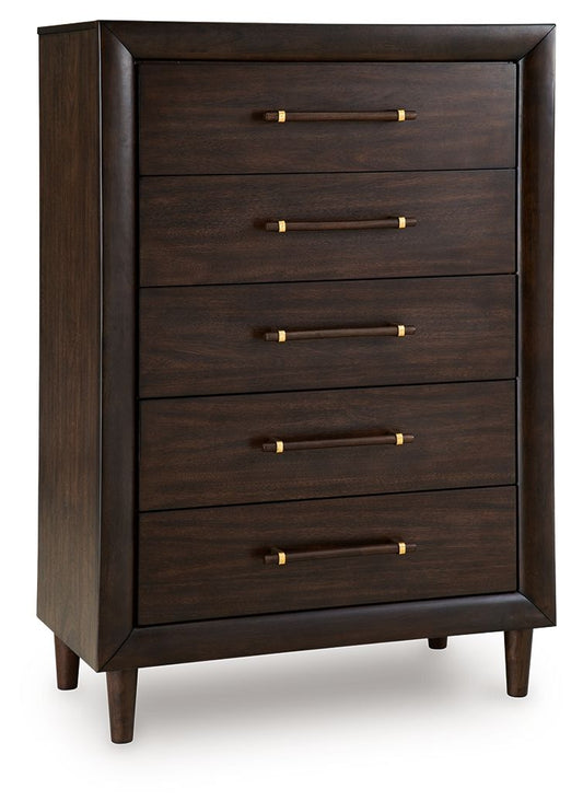 Dantenton - Five Drawer Chest - Merlot