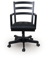 Wildenauer - Home Office Swivel Desk Chair - Brown / Black