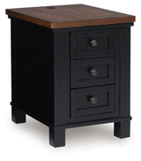 Wildenauer - Chair Side End Table - Brown / Black