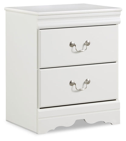 Anarasia - Two Drawer Night Stand - White