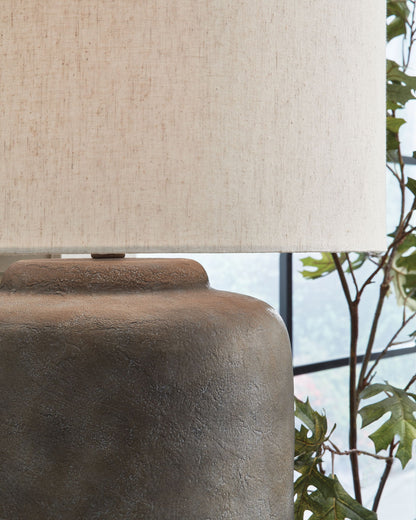 Zandophen - Metal Table Lamp - Antique Gray