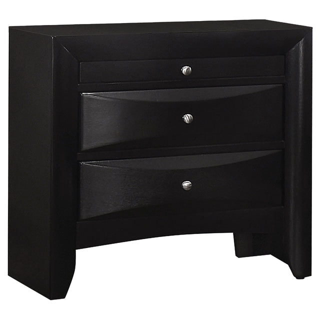 Furniture City Houma - Coaster - Briana 2-drawer Nightstand Black - 200702