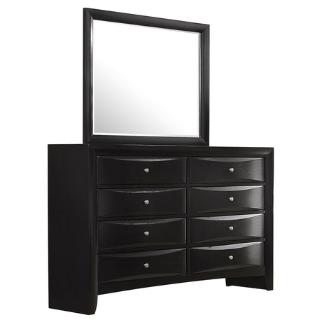 Furniture City Houma - Coaster - Briana 8-drawer Dresser with Mirror Black - 200703M