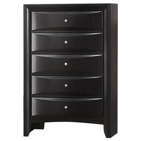Furniture City Houma - Coaster - Briana 5-drawer Bedroom Chest Black - 200705