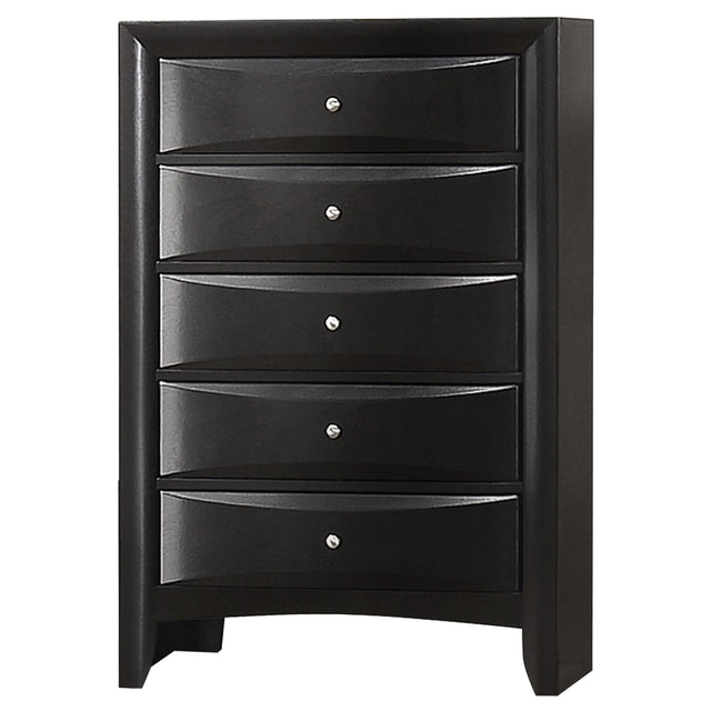 Furniture City Houma - Coaster - Briana 5-drawer Bedroom Chest Black - 200705