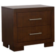 Furniture City Houma - Coaster - Jessica 2-drawer Nightstand Cappuccino - 200712