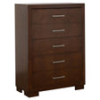 Furniture City Houma - Coaster - Jessica 5-drawer Bedroom Chest Cappuccino - 200715