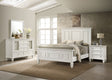 Furniture City Houma - Coaster - Sandy Beach 4-piece Eastern King Bedroom Set Cream White - 201301KEN-S4