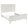 Furniture City Houma - Coaster - Sandy Beach 63-inch Eastern King Wood Panel Bed Cream White - 201301KEN