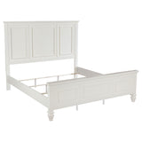 Furniture City Houma - Coaster - Sandy Beach 63-inch Eastern King Wood Panel Bed Cream White - 201301KEN
