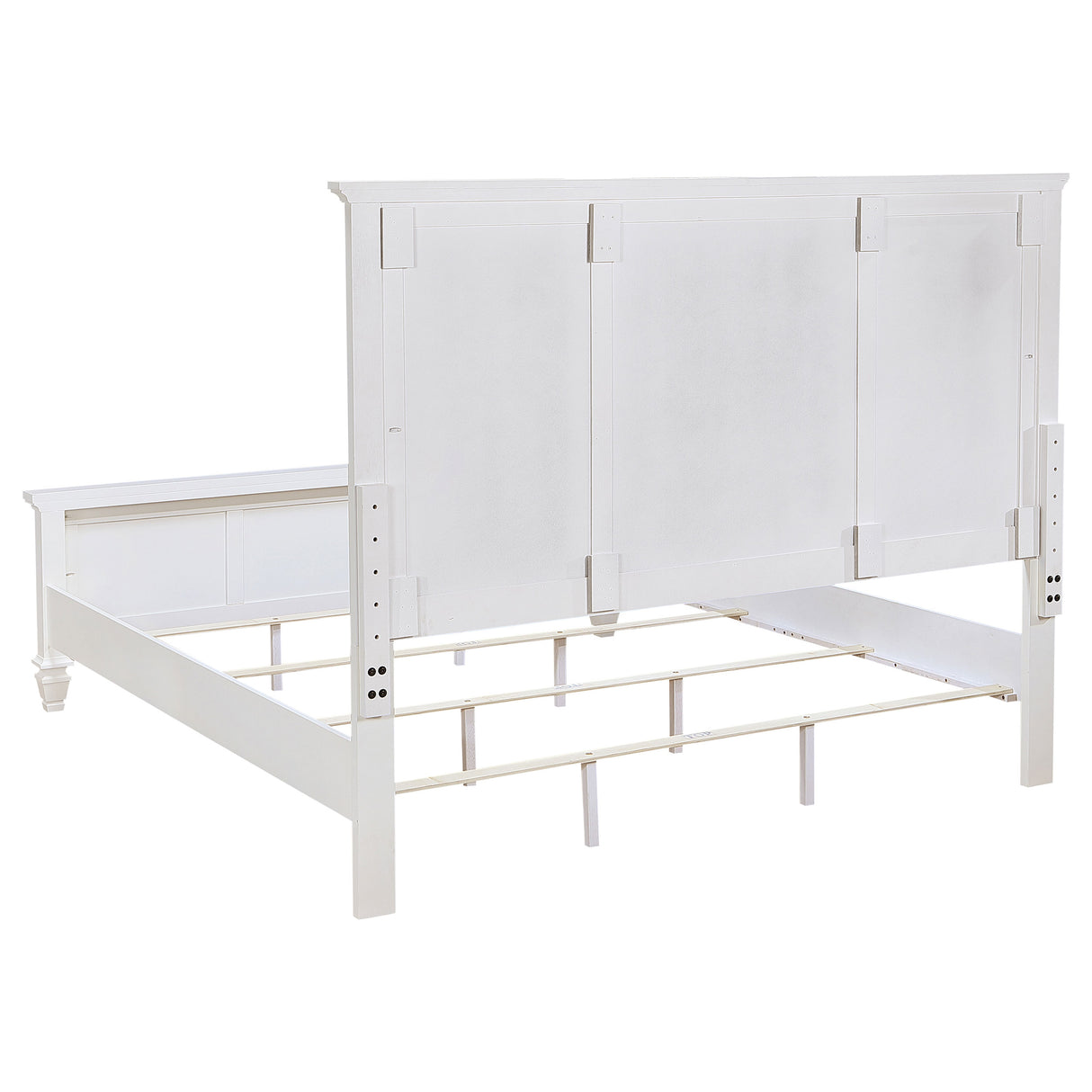 Sandy Beach 63-inch Eastern King Wood Panel Bed Cream White