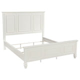 Furniture City Houma - Coaster - Sandy Beach 63-inch California King Panel Bed Cream White - 201301KWN