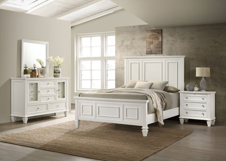 Furniture City Houma - Coaster - Sandy Beach 4-piece Queen Bedroom Set Cream White - 201301Q-S4