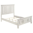Furniture City Houma - Coaster - Sandy Beach Wood Queen Panel Bed Cream White - 201301Q
