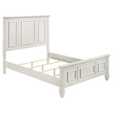 Furniture City Houma - Coaster - Sandy Beach Wood Queen Panel Bed Cream White - 201301Q
