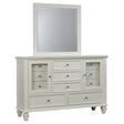 Furniture City Houma - Coaster - Sandy Beach 11-drawer Dresser with Mirror Cream White - 201303M