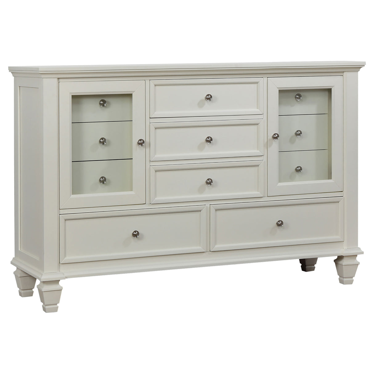 Furniture City Houma - Coaster - Sandy Beach 11-drawer Dresser Cream White - 201303