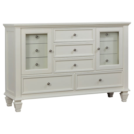 Furniture City Houma - Coaster - Sandy Beach 11-drawer Dresser Cream White - 201303