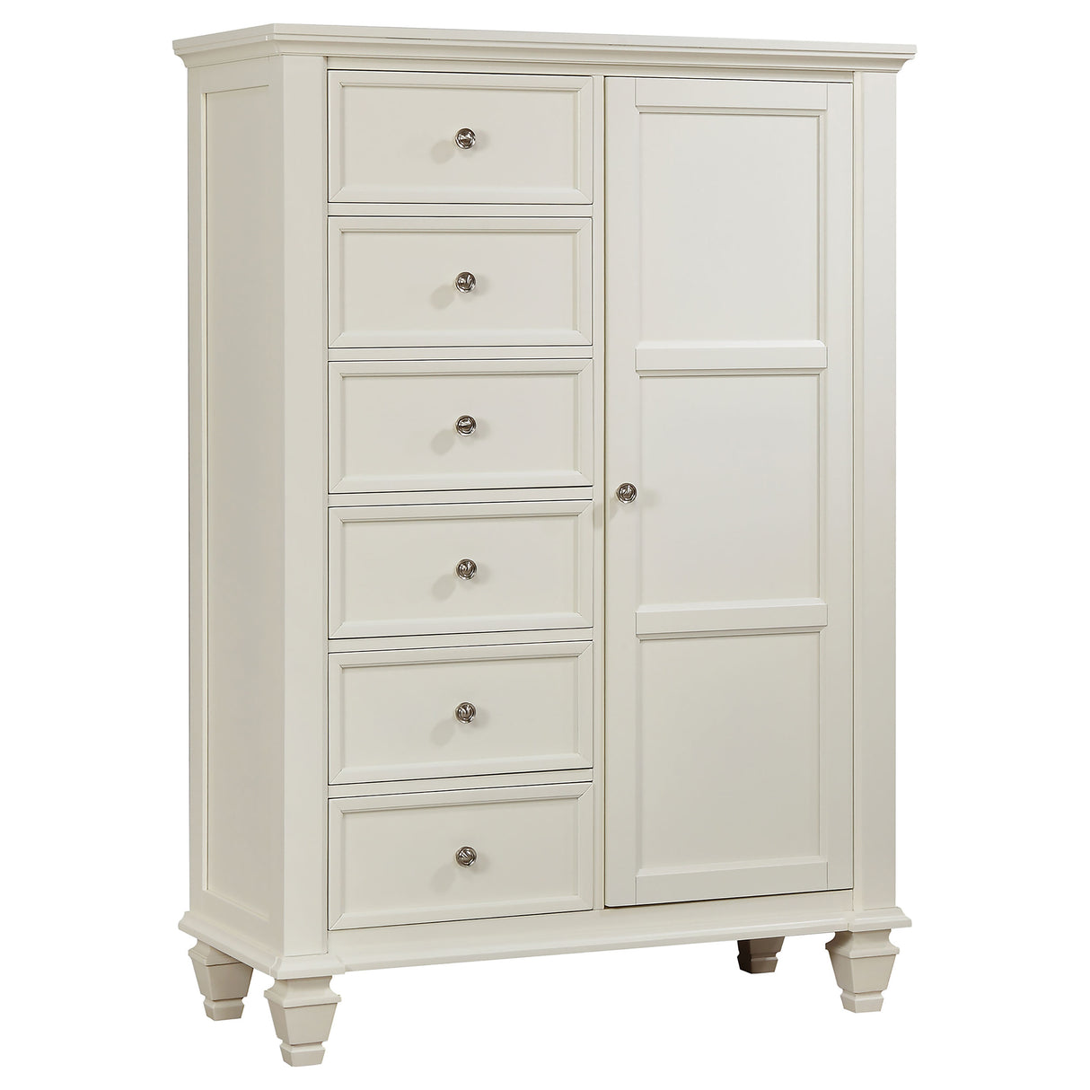 Furniture City Houma - Coaster - Sandy Beach 8-drawer Door Chest Cream White - 201308