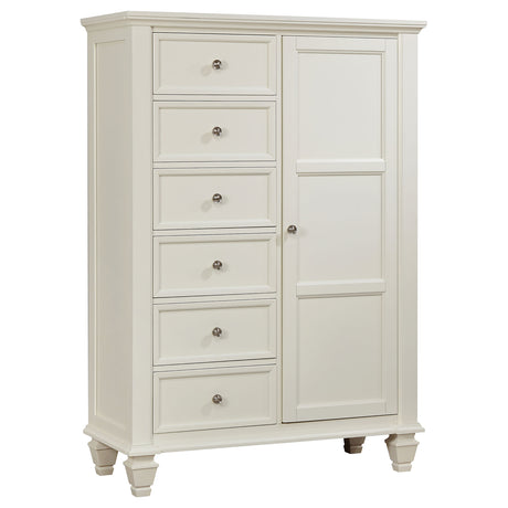 Furniture City Houma - Coaster - Sandy Beach 8-drawer Door Chest Cream White - 201308