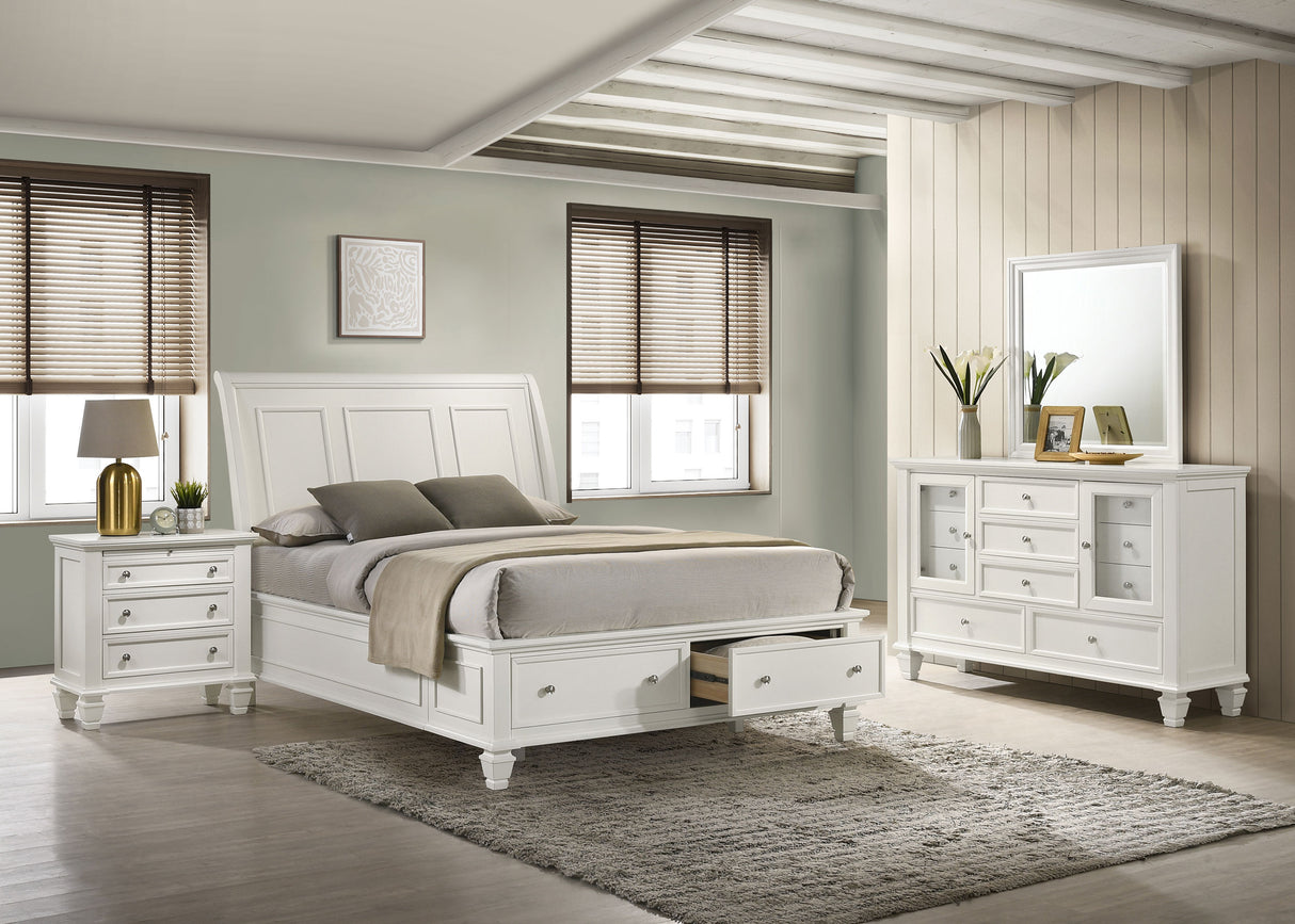 Furniture City Houma - Coaster - Sandy Beach 4-piece Queen Bedroom Set Cream White - 201309Q-S4