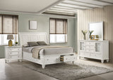 Furniture City Houma - Coaster - Sandy Beach 4-piece Queen Bedroom Set Cream White - 201309Q-S4
