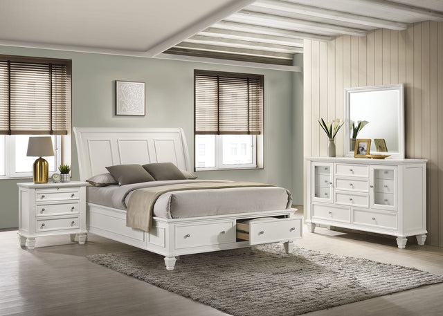Furniture City Houma - Coaster - Sandy Beach 4-piece Queen Bedroom Set Cream White - 201309Q-S4
