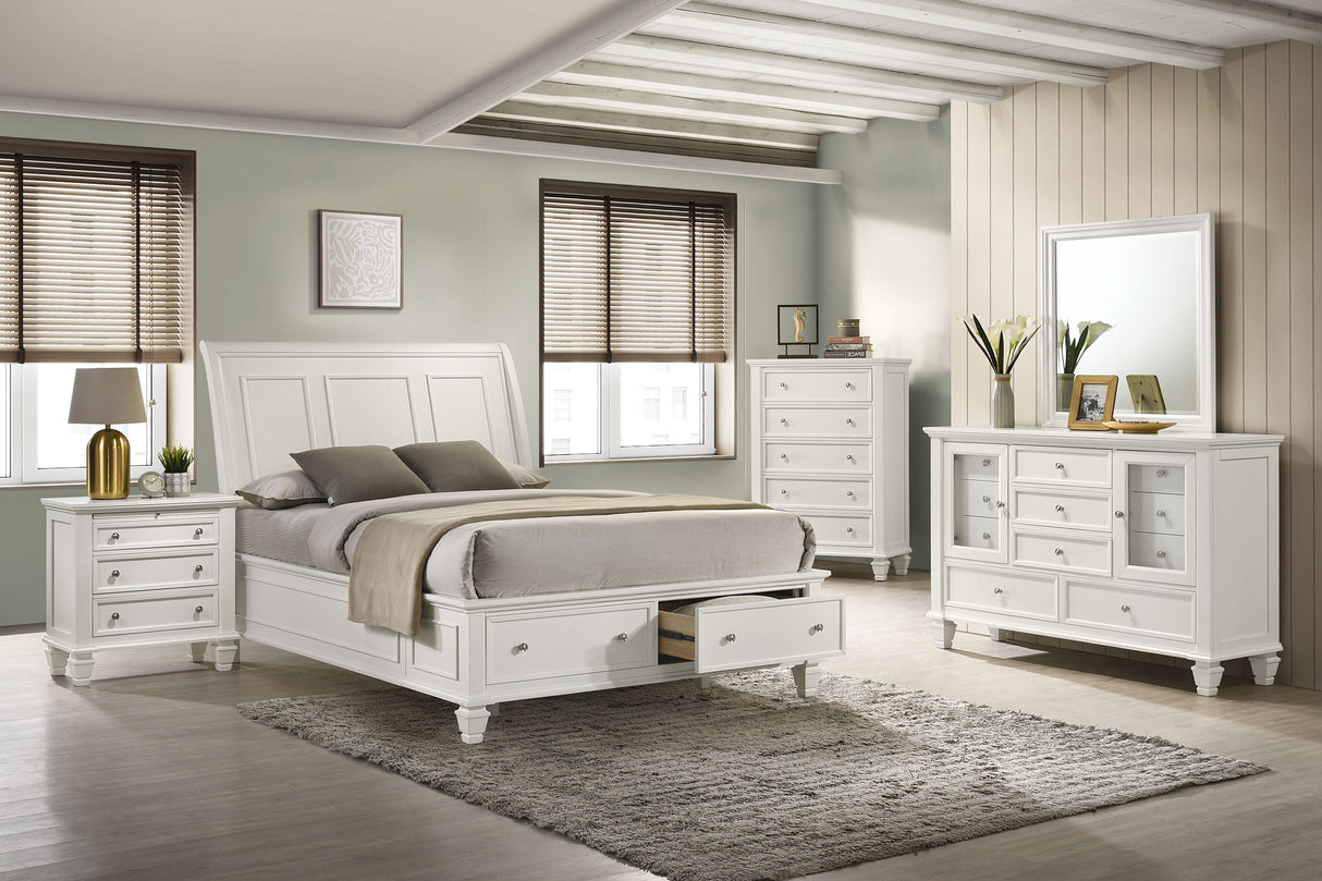 Furniture City Houma - Coaster - Sandy Beach 5-piece Queen Bedroom Set Cream White - 201309Q-S5