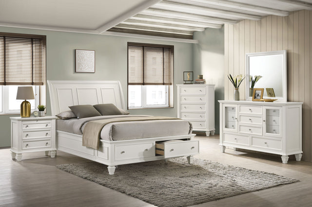 Furniture City Houma - Coaster - Sandy Beach 5-piece Queen Bedroom Set Cream White - 201309Q-S5