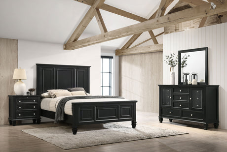 Furniture City Houma - Coaster - Sandy Beach 4-piece Eastern King Bedroom Set Black - 201321KEN-S4